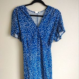 Gap XL Floral Blue Dress